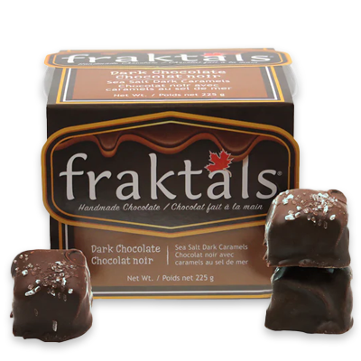 Fraktals Handmade sea salt and dark chocolate caramels