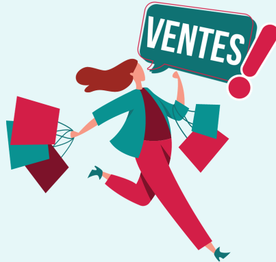 Image d'une femme en train de faire ses achats avec le mot