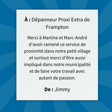 Merci de Dépanneur Proxi Extra de Frampton