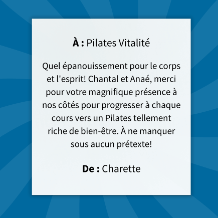 Merci de Pilates Vitalité